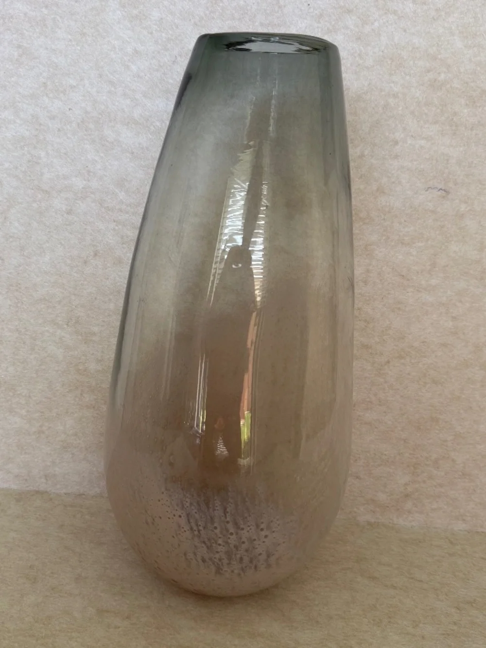 NWT Anthropologie Home Large Carmen Handpainted Glass Vase 14.75